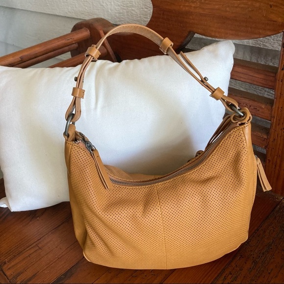 Lucky Brand | Ebon Vachetta Perforated Hobo Purse - Picture 5 of 16